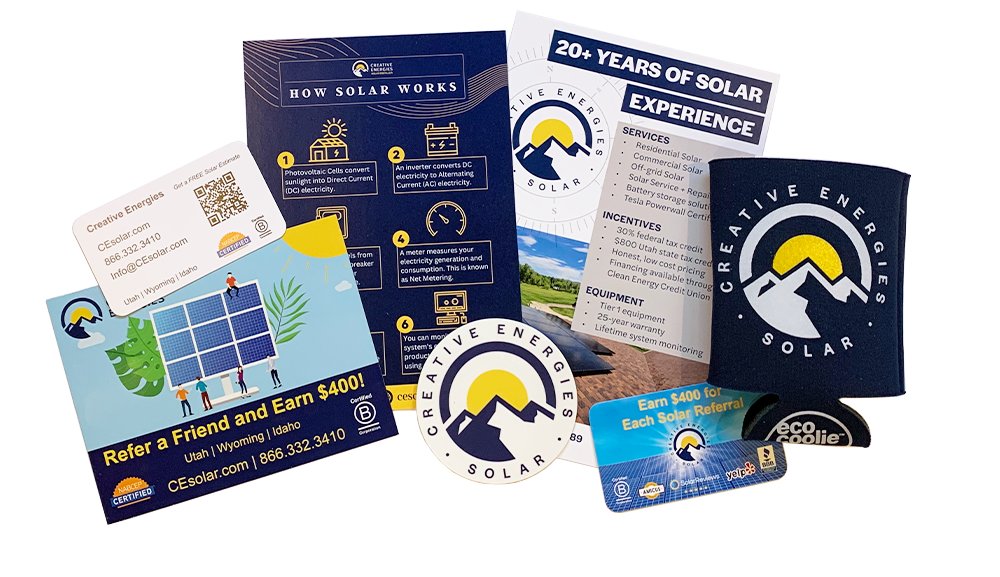 Handouts that Creative Energies can provide to solar ambassadors